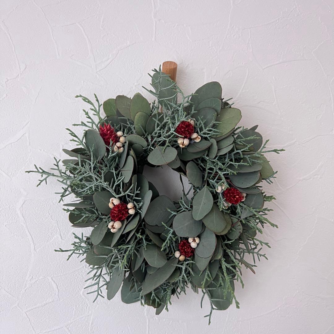 SALE】ポポラスとブルーアイスのクリスマスリース* * *ラッピング無料