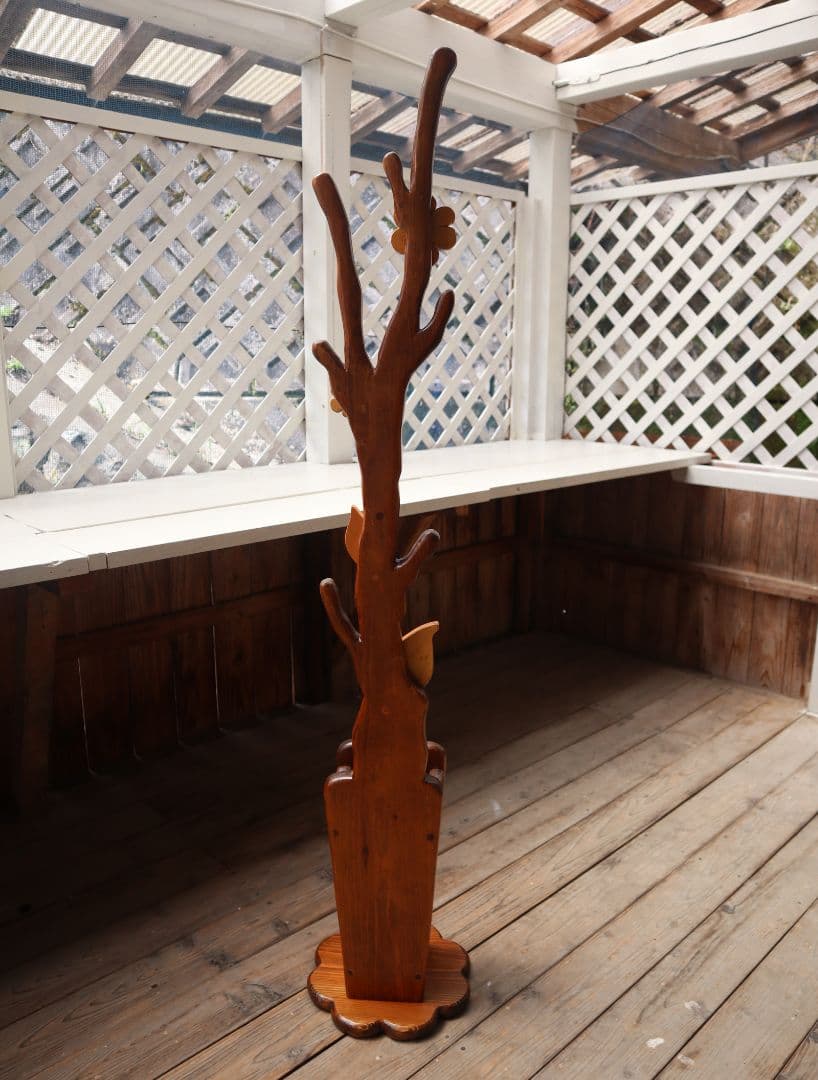 お花と葉っぱの傘立て兼帽子掛け 奈良県 手作り