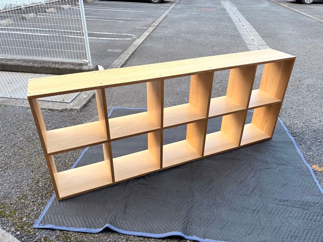 【状態良い】無印良品 木製収納棚 5段2列 ナチュラル スタッキングシェルフセット・5段×2列・ウォールナット材 | 無印良品