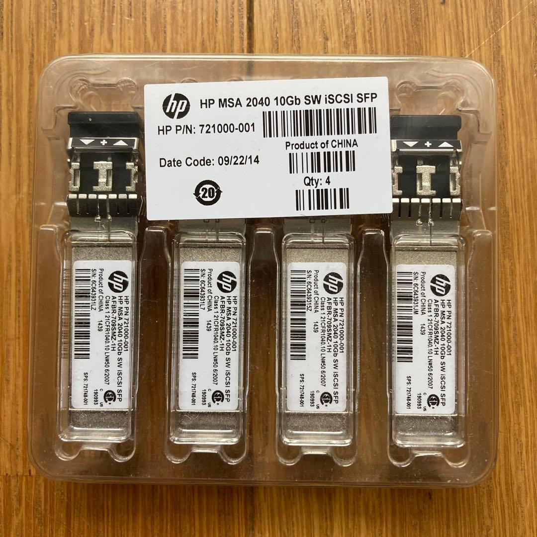 HP MSA 2040 10Gb SW iSCSI SFP 4個セット Amazon.com: HP MSA 2040 10Gb Short Wave iSCSI SFP+ 4-Pack