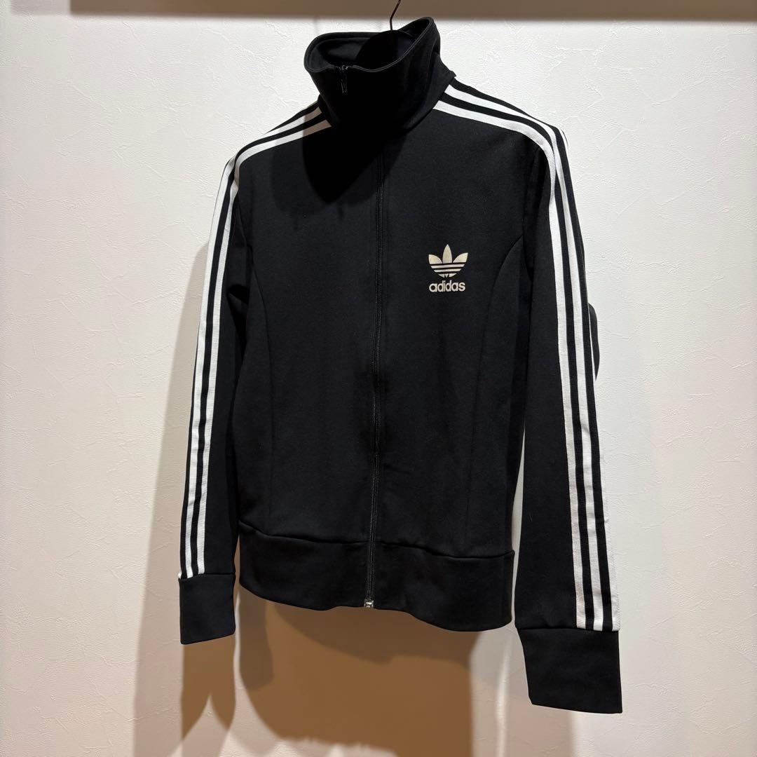 希少】adidas 00s トラックジャケット L 黒 ハイネック 万国旗タグ