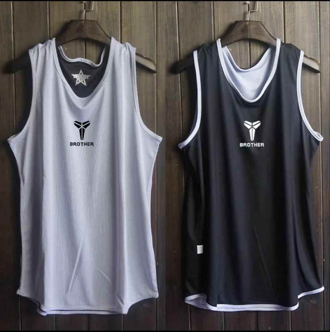 新品未開封 XL コービーブライアント リバーシブル 灰黒 タンクトップ