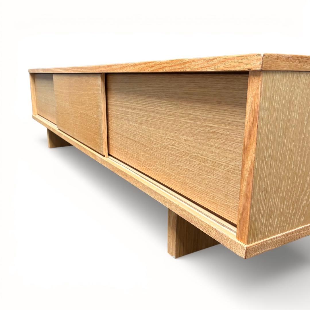 無印良品 オーク材 AVラック 薄型 引き戸 テレビボード TVボード W150