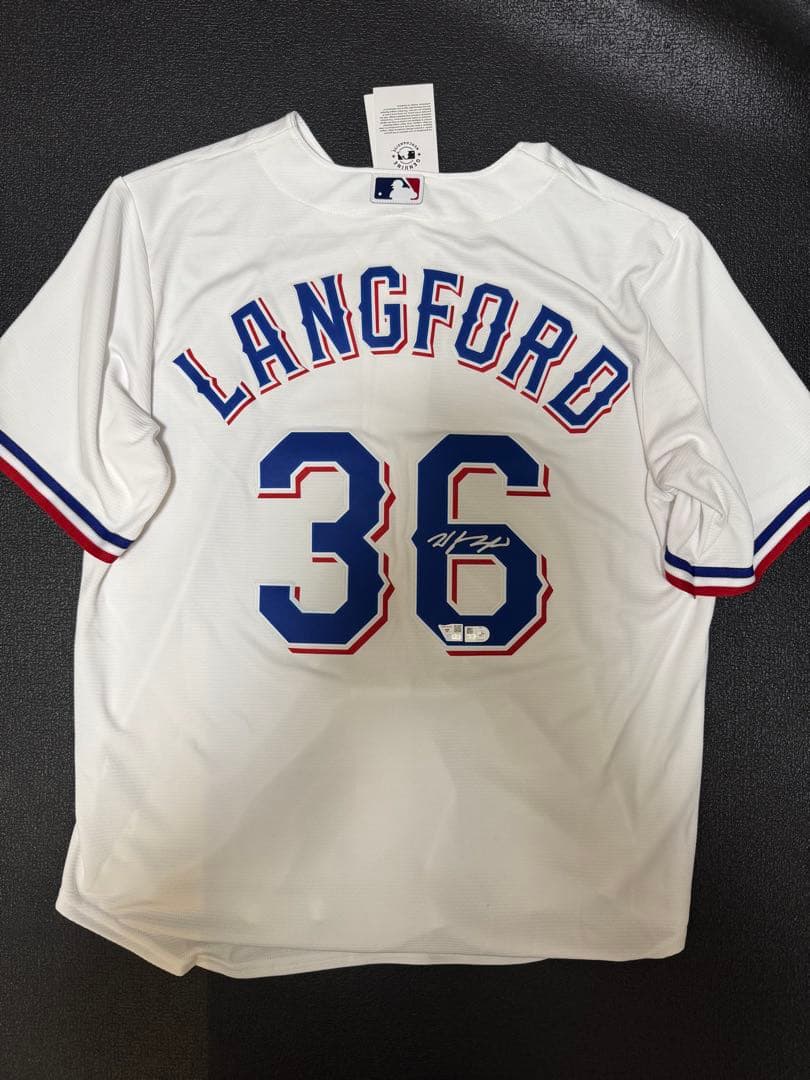ラングフォード 直筆サイン ユニフォーム レンジャーズ - メルカリ