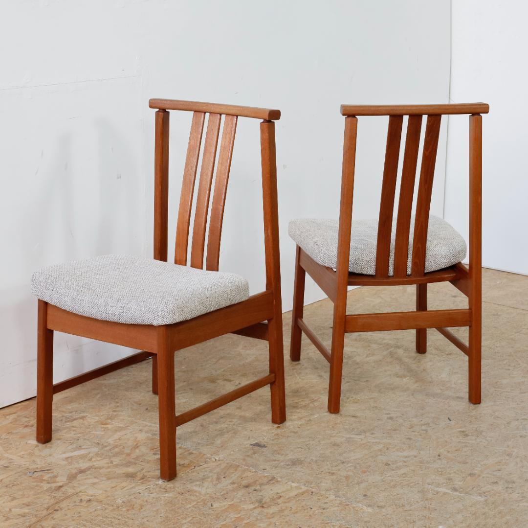 ヴィンテージ チーク無垢材 ハイバックダイニングチェア 1脚分_ デンマークヴィンテージ ハイバック ダイニングチェア チーク材 北欧