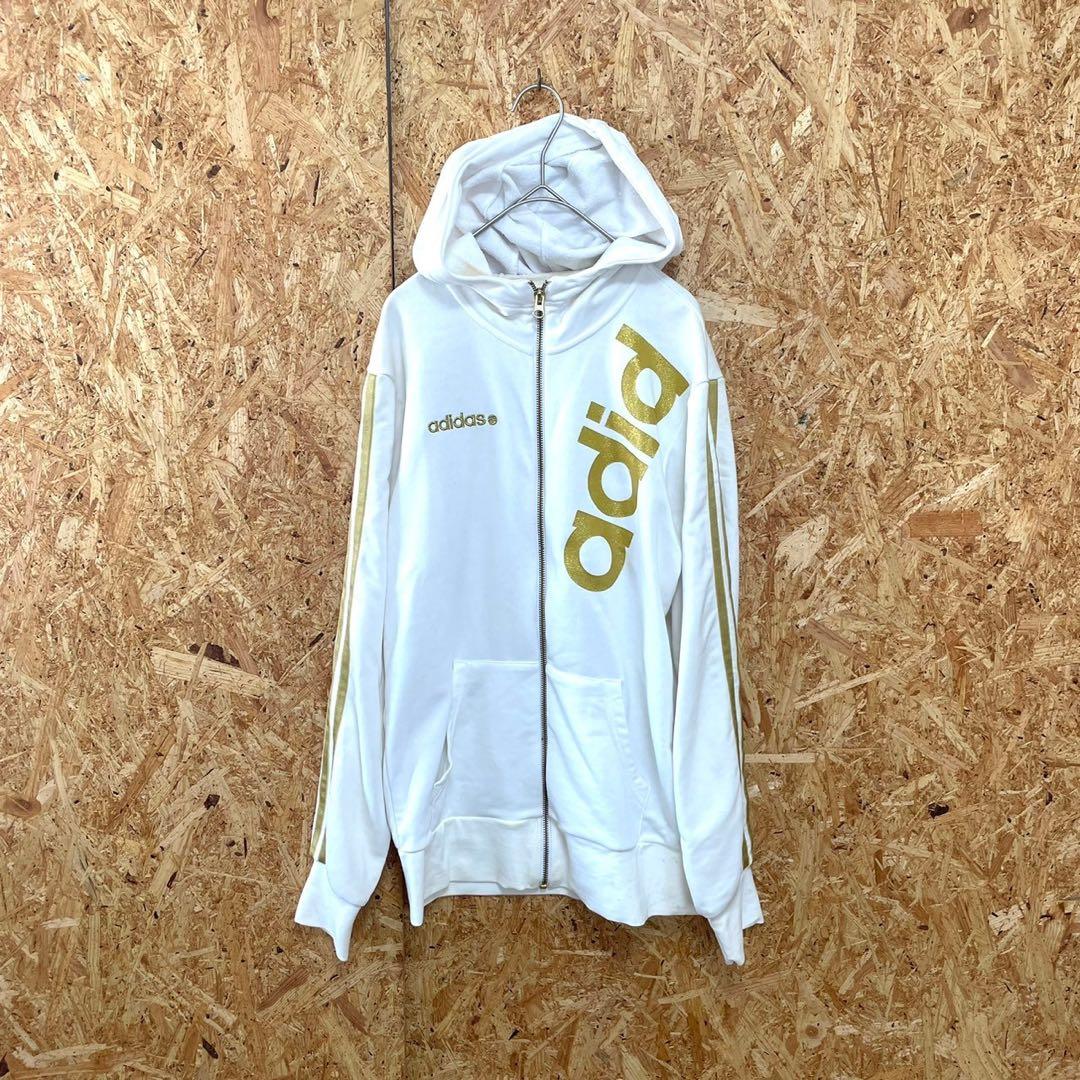 adidas アディダス ジャージ セットアップ パーカー スウェット 白金