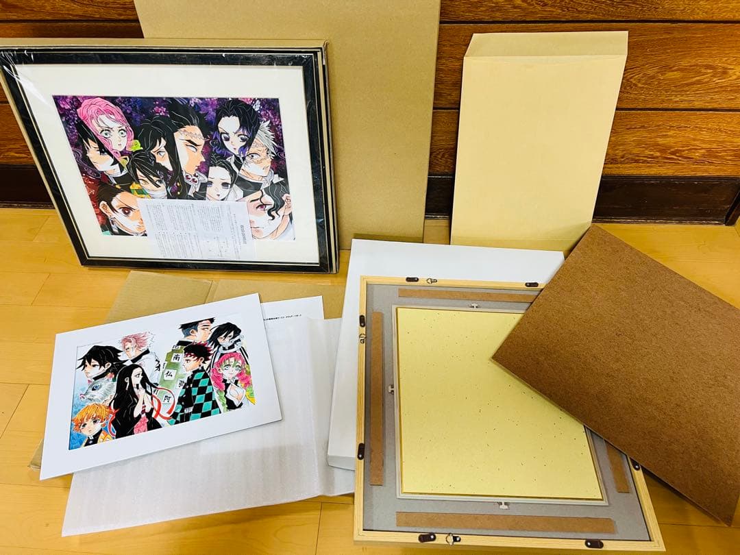 鬼滅の刃 吾峠呼世晴 煉獄直筆サイン色紙 証明書付 高級複製原画メタル