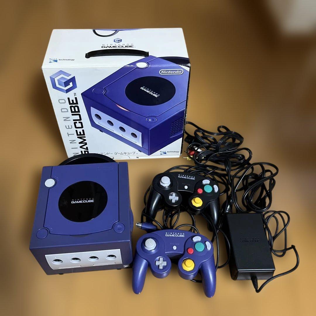 ゲームキューブ 本体 セット バイオレット コントローラー2個 ジャンク