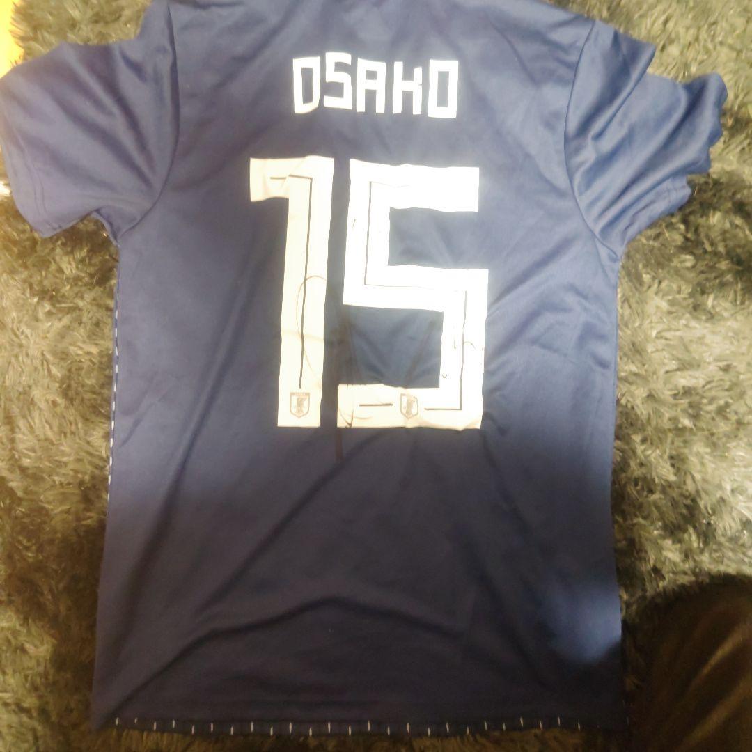 希少品！日本代表 adidas サッカーシャツ OSAKO 15（サイン付き