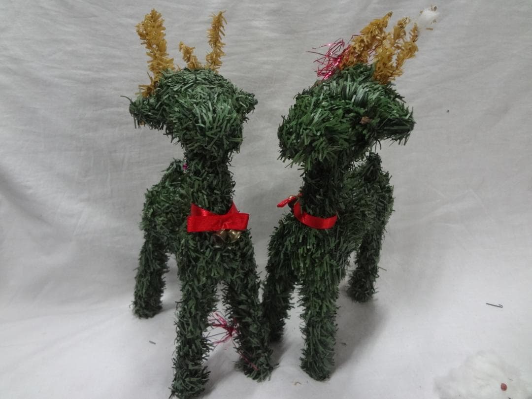 クリスマス    　 トナカイオブジェ２個 シルバーフォレストトナカイオブジェ2コセット｜クリスマス雑貨の通販