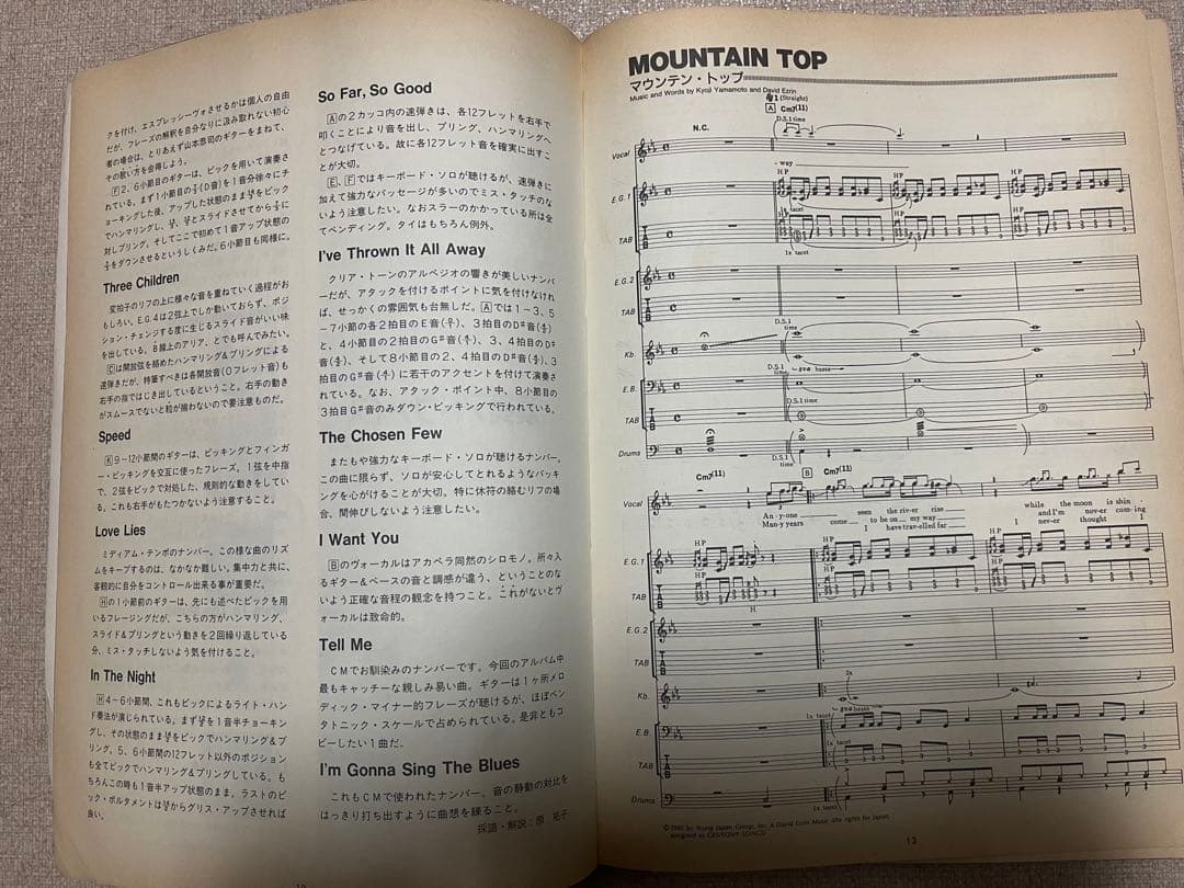 VOW WOW MOUNTAIN TOP バンドスコア 楽譜 全音 アート・デザイン・音楽