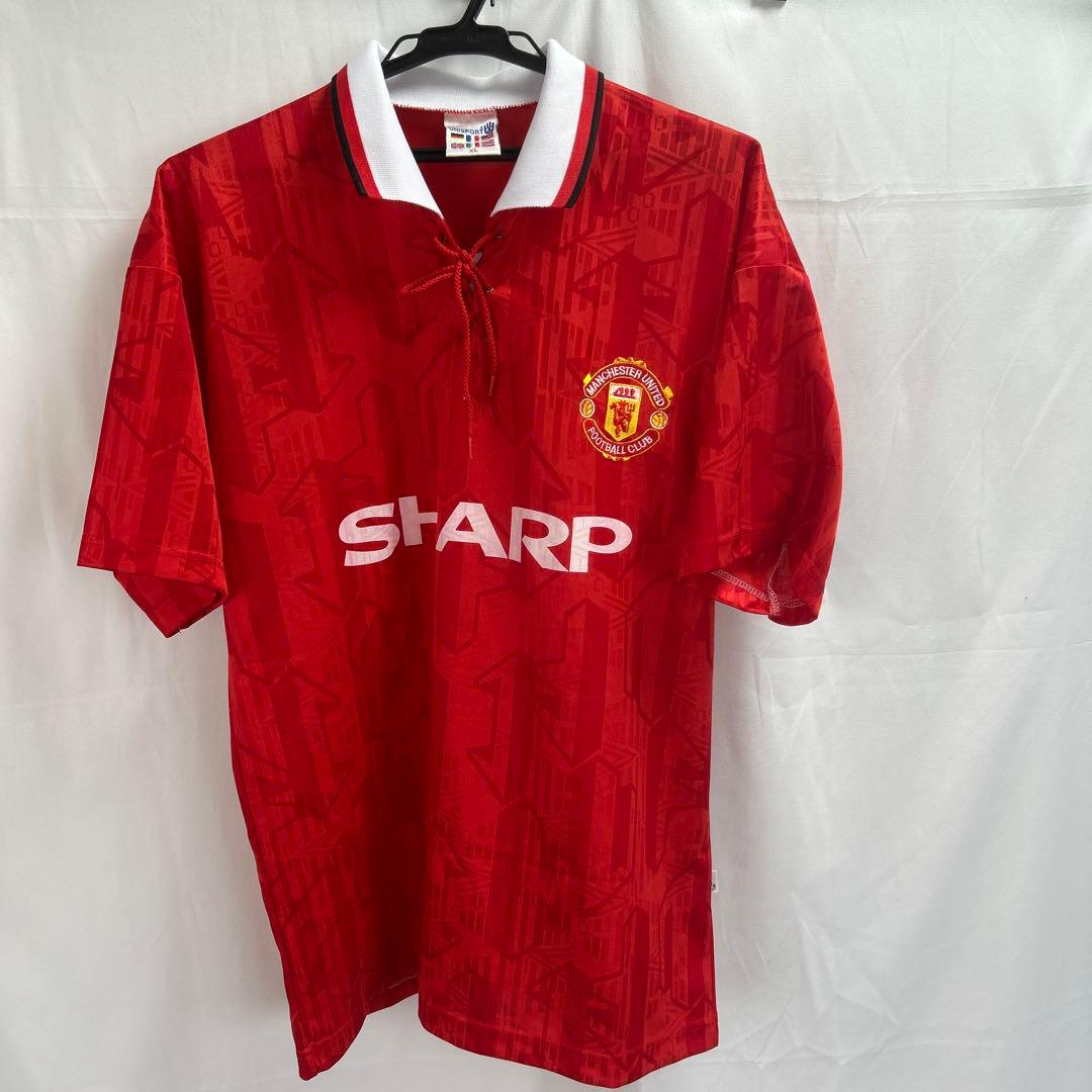ユニフォーム マンチェスターユナイテッド超レア紐襟サイズXL - メルカリ