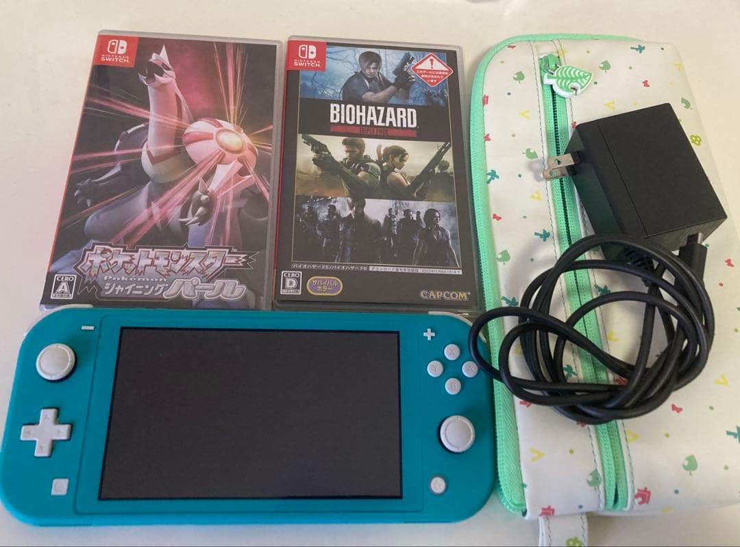 Switchライト充電器、収納ケース、ソフト2本、付き-Switch Lite 本体