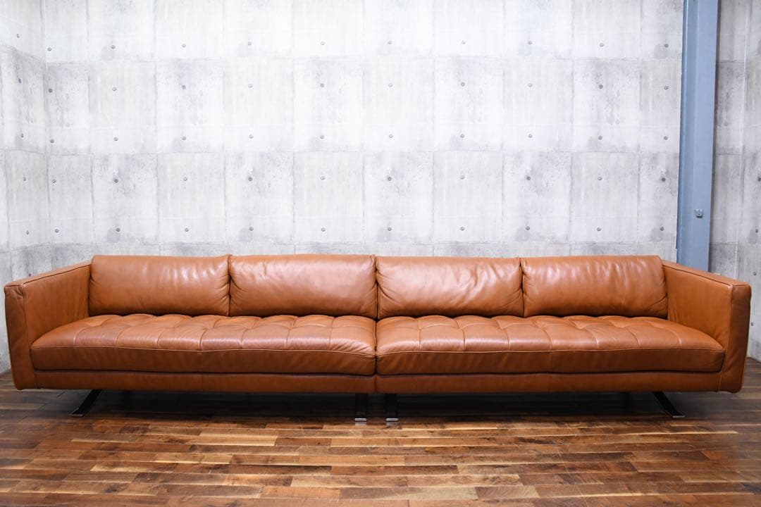 DIK135 ケルビンジョルマーニ 5-6人掛けソファ レザー/総本革張り