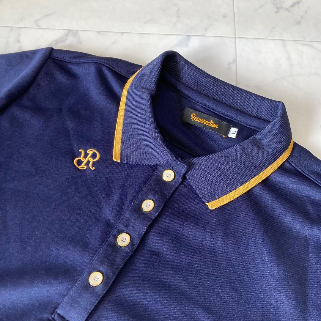 ⛳️美品レディースL レザレクションGM 半袖ポロシャツ 紺 | Shop at