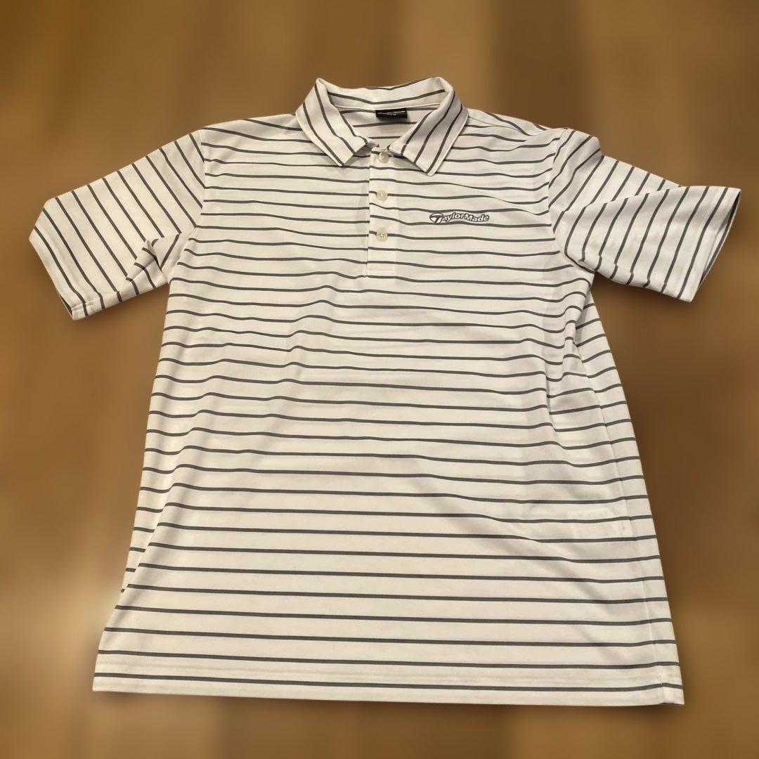 TaylorMade ストライプポロシャツ M - メルカリ