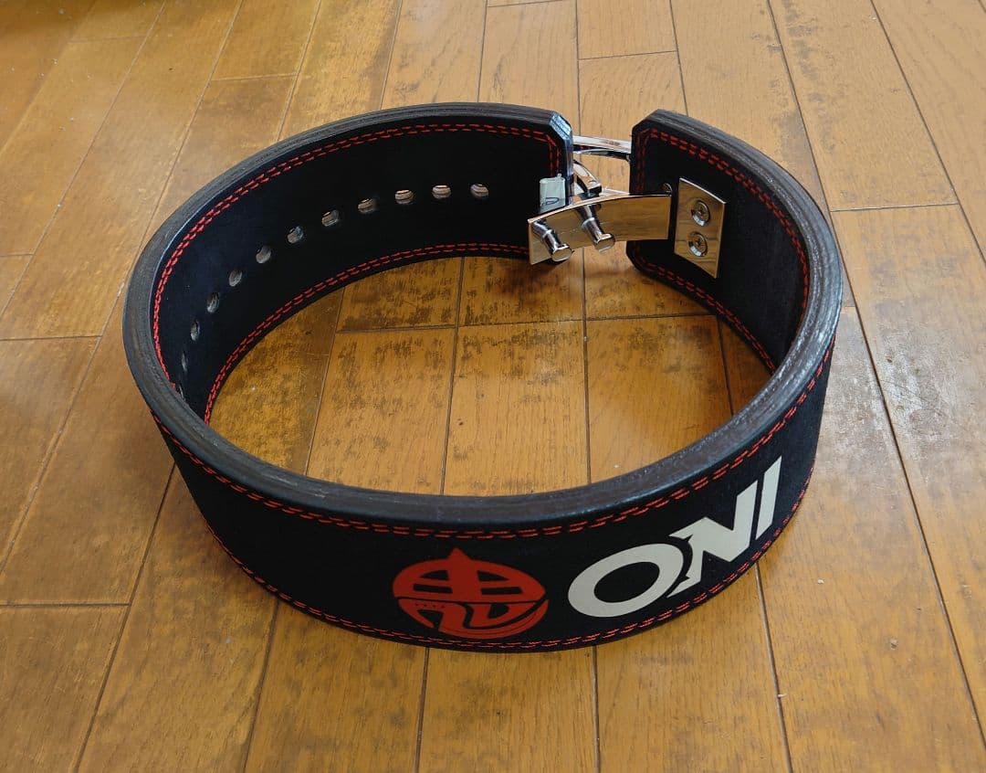 ONI レバーアクションベルトMサイズ NX IPF公認 パワーベルト13mm ONI 鬼 レバーアクションベルトNX IPF公認 バックル付き パワーベルト