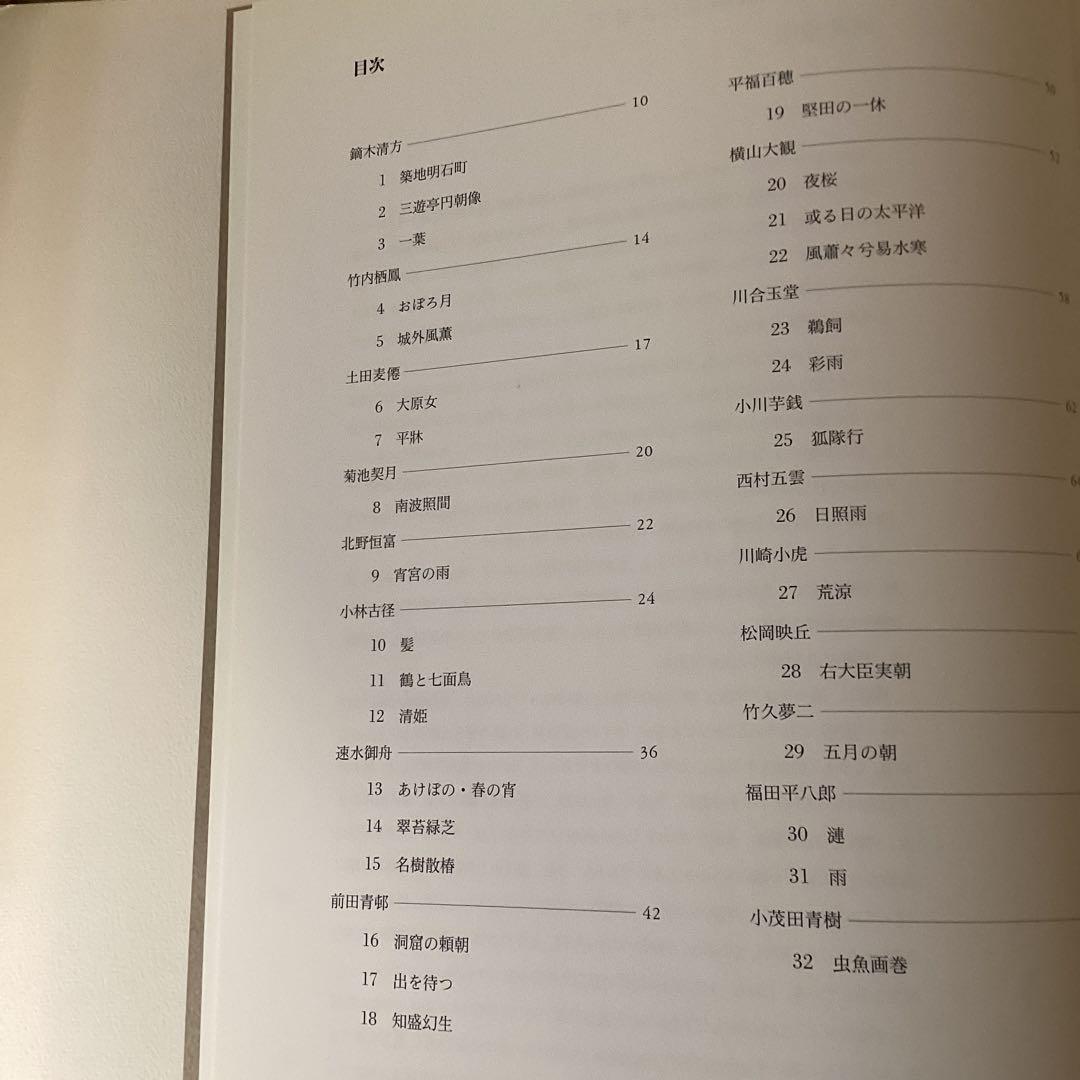 昭和の日本画　100選　《横山大観他70名　作品100》　朝日新聞社　1991年