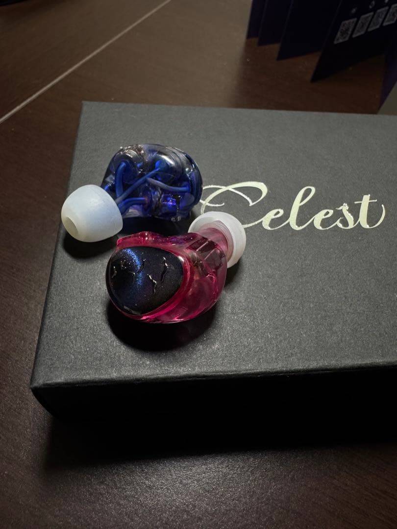Celest PhoenixCall カスタムイヤフォン 青・ピンク 4.4mm