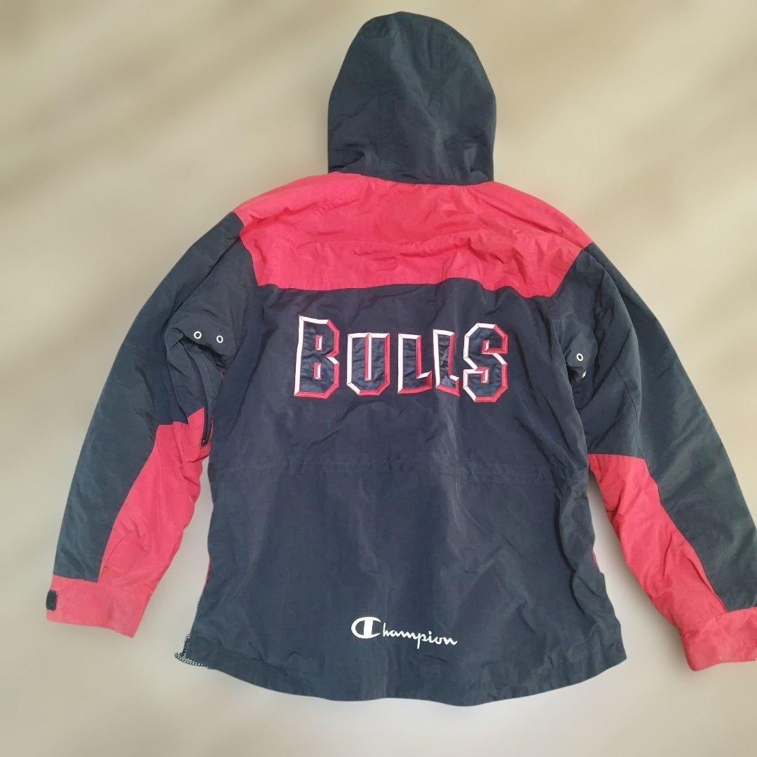 90s シカゴブルズ チャンピオン フード付きブルゾン - メルカリ
