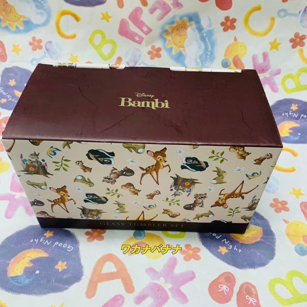 バンビ80周年 グラスセット とんすけ フラワー ディズニーストア 新品