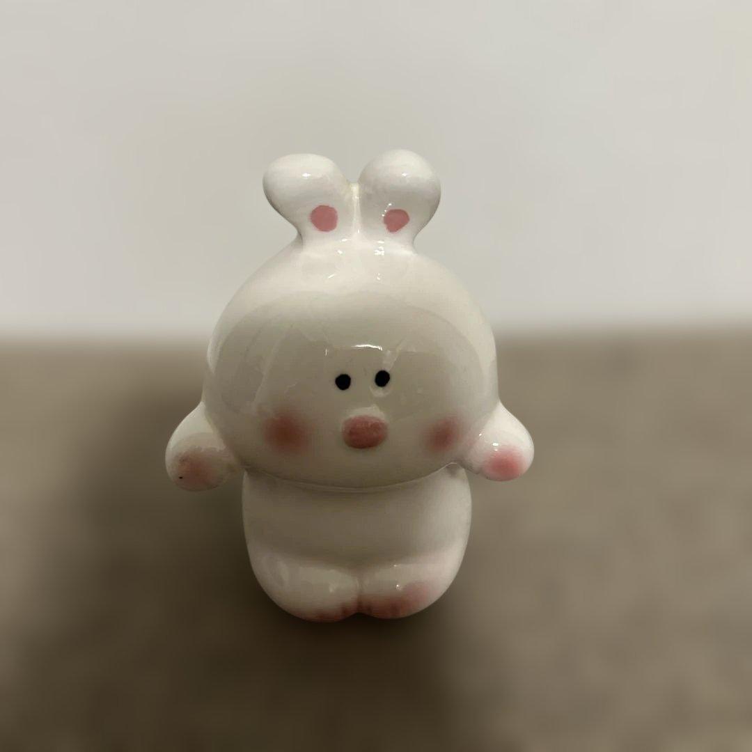 ☆陶器製うさぎ貯金箱 昭和レトロ - メルカリ