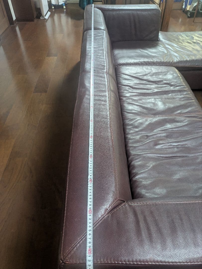 アクタスfive by five L字型本革ソファ クッション2個付き - メルカリ