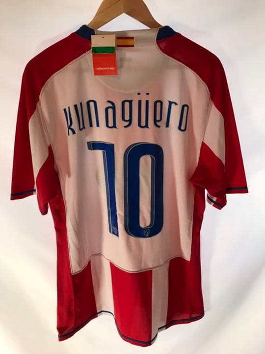 新品正規品NIKE アトレティコ・マドリード「10」アグエロ半袖XLユニフォーム NIKE アトレチコマドリード 09/10 ユニフォーム アウェイ 半袖 #10