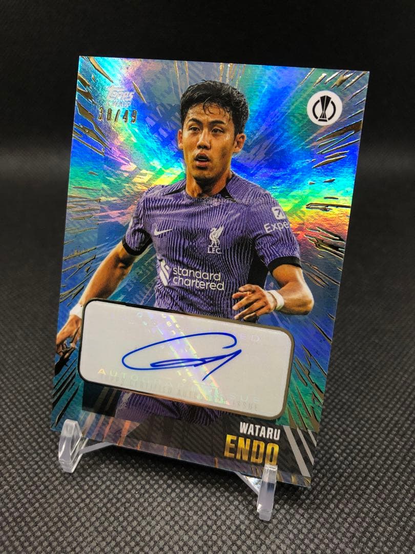 49シリ直筆サイン】遠藤航 リバプール 23/24 Topps Gold - メルカリ