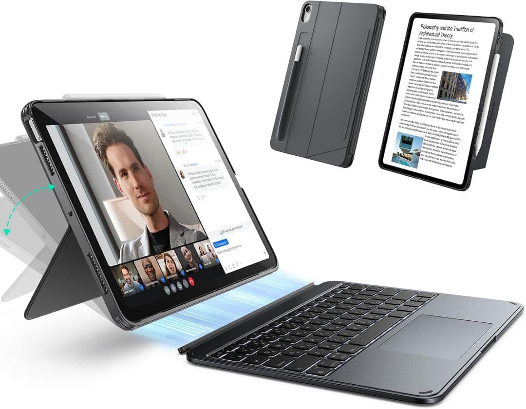 ESR iPad Air 13インチ M3 M2 パッド付 キーボード ケース Amazon | ESR iPad Air 13インチ用キーボード付きケース M4/M3/M2