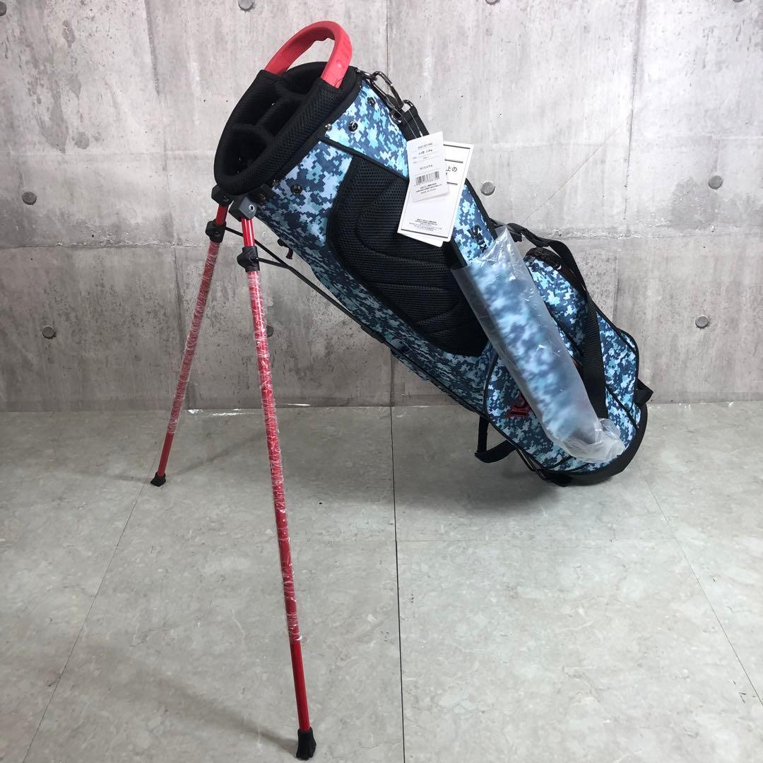 未使用品 SRIXON キャディバッグ スタンド式 カモフラ ブルー 4分割