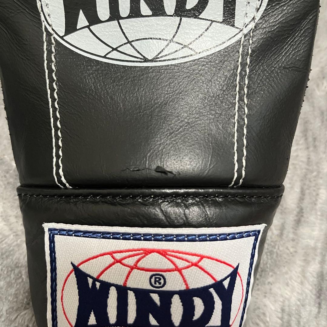 WINDY ボクシング・キックボクシング グローブ 黒 8オンス 本革製 M