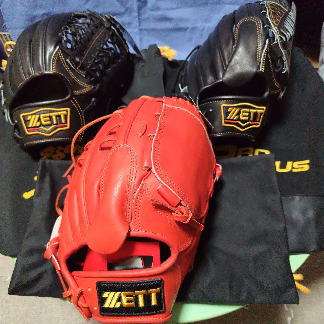 大特価早いもの勝ちZETT プロステイタス グローブ3点セット　硬式用、軟式用 ゼット（ZETT） プロステイタス PROSTATUS 軟式用グラブ 内野手用