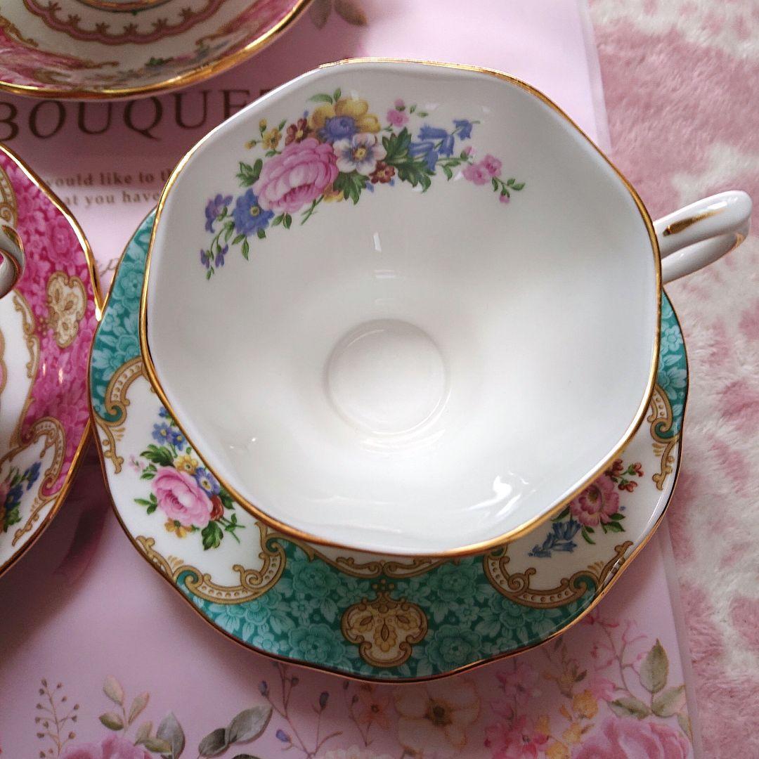 ロイヤルアルバートレディカーライル アスコット カップ&ソーサー 3客