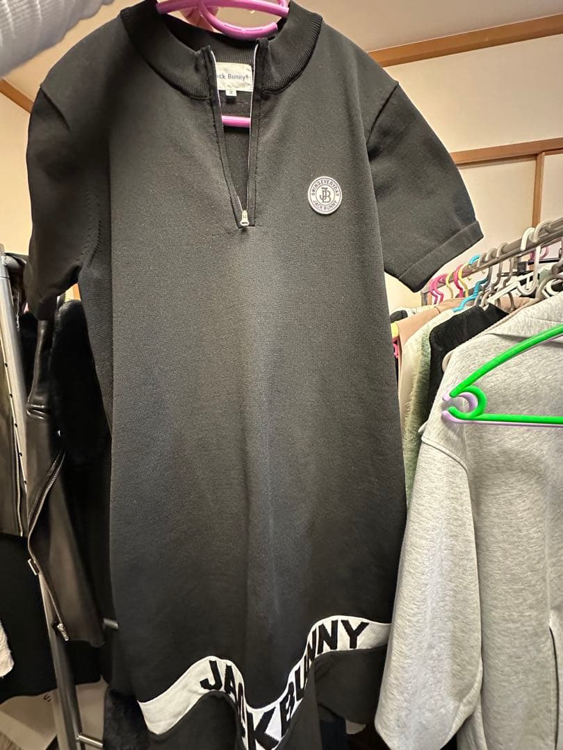 JACK BUNNY 黒ワンピース Jack Bunny!!（ジャックバニー） トリコットワンピース レディス : GDO