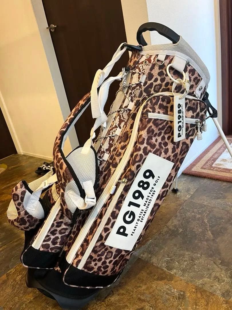 限定柄】パーリーゲイツ ヒョウ柄 ゴルフバッグ キャディーバッグ