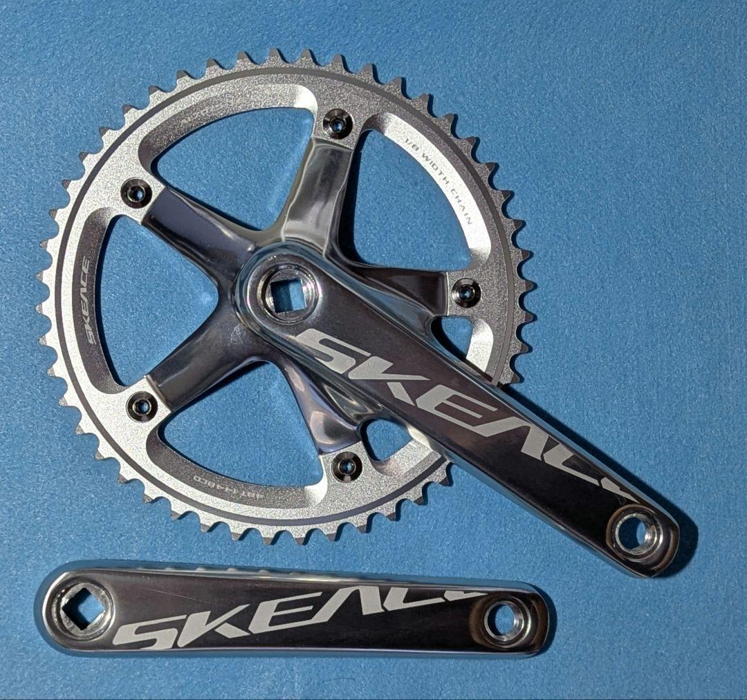 SKEACE スクエアテーパー ピスト用クランク 165mm 48T シルバー - メルカリ