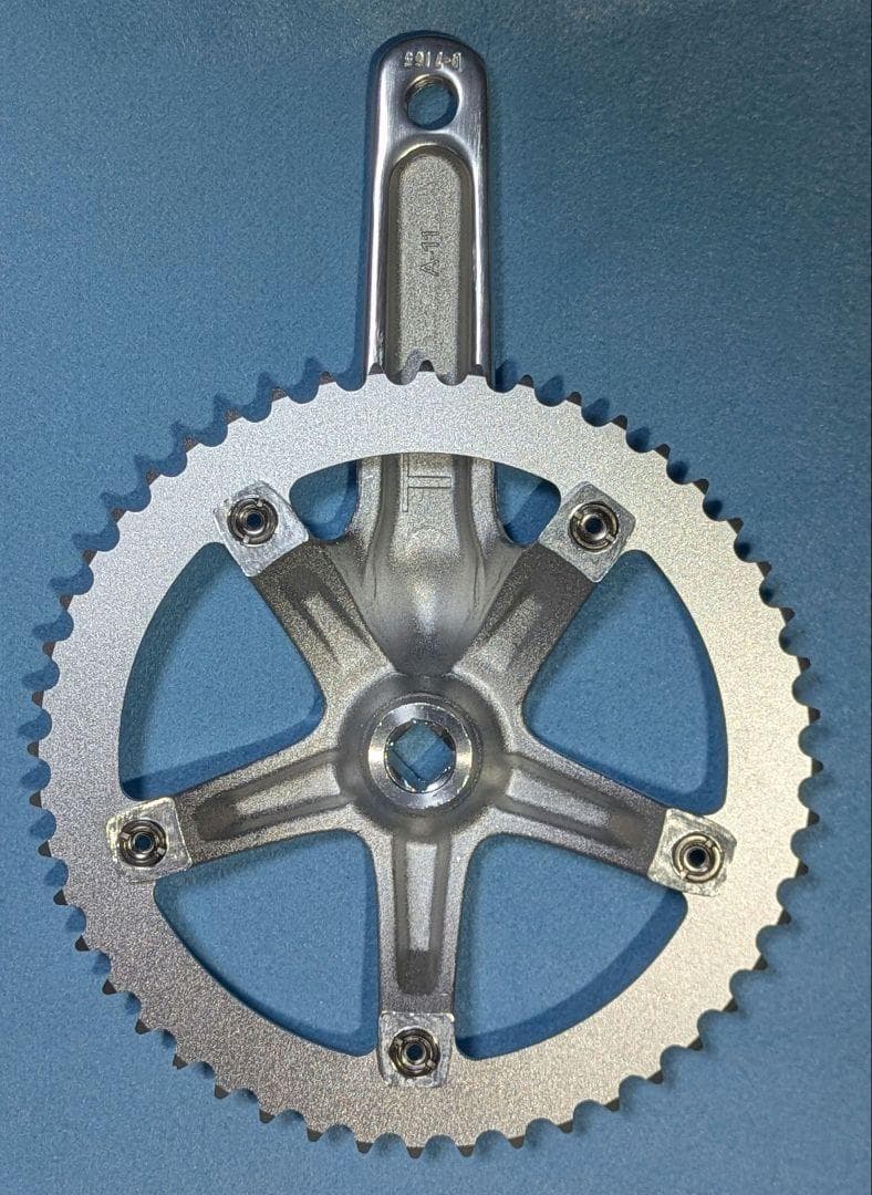 SKEACE スクエアテーパー ピスト用クランク 165mm 48T シルバー - メルカリ