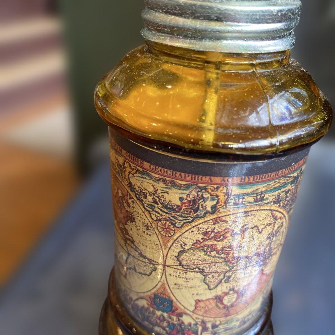 アンバーガラス ヴィンテージアンティーク調オイルランプ未使用品