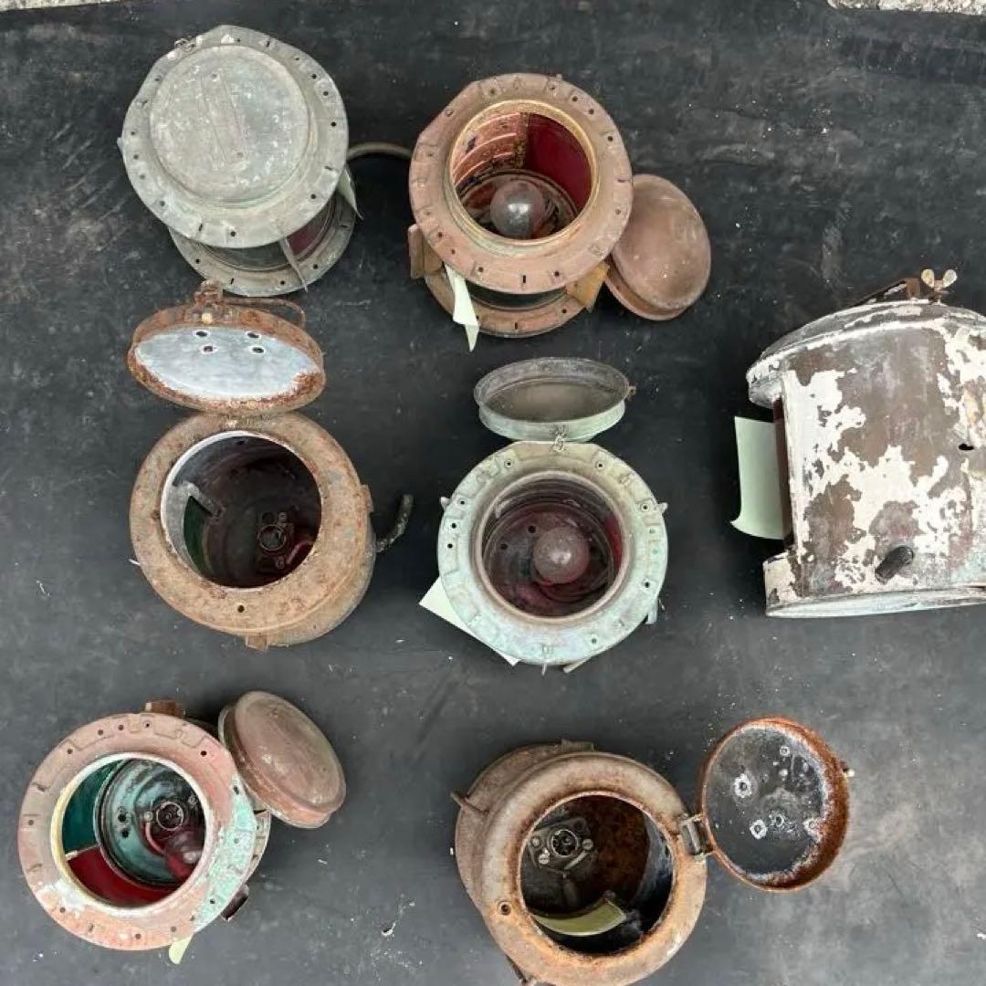 日本船灯 他船用 ヴィンテージランタン 7個セット