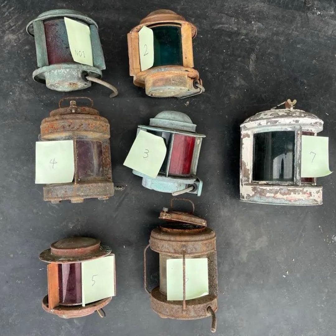 日本船灯 他船用 ヴィンテージランタン 7個セット