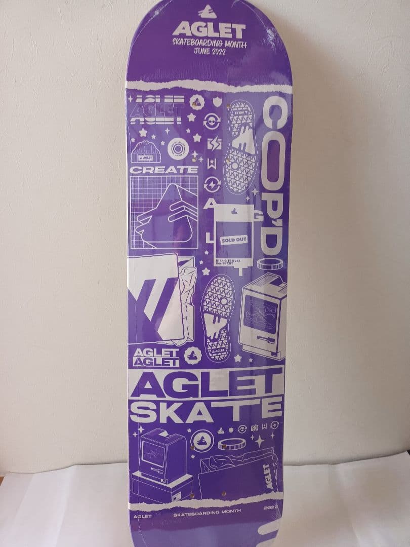 AGLET SKATE デッキ 紫色 グラフィックプリント flip-LMLA-mountain-purple-8.75