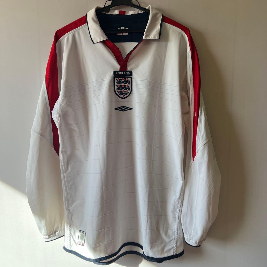 イングランド代表 Umbro 長袖シャツ ホワイト/レッド - メルカリ