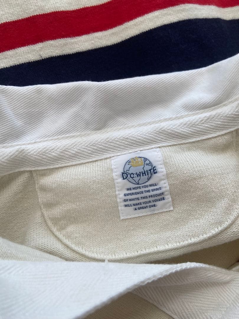 D.C.WHITE ラガーシャツ オフホワイト