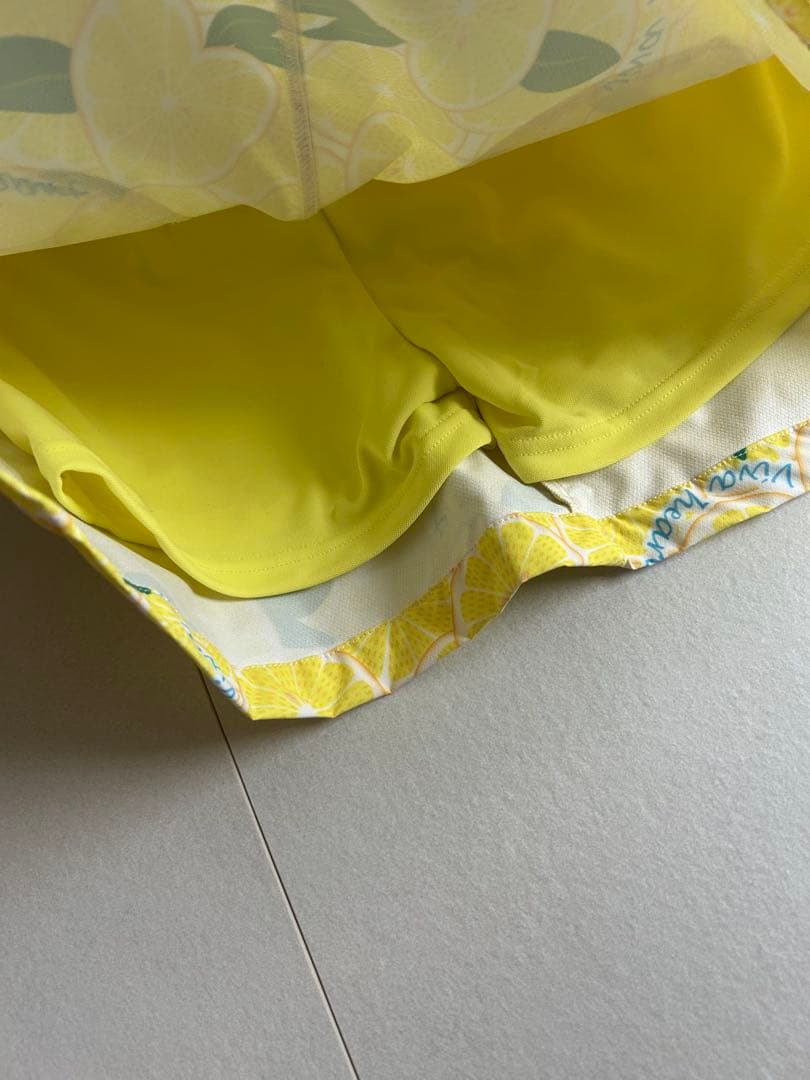 タグ付き】VIVA HEART ゴルフスカート レモン柄｜インナー付き 映え