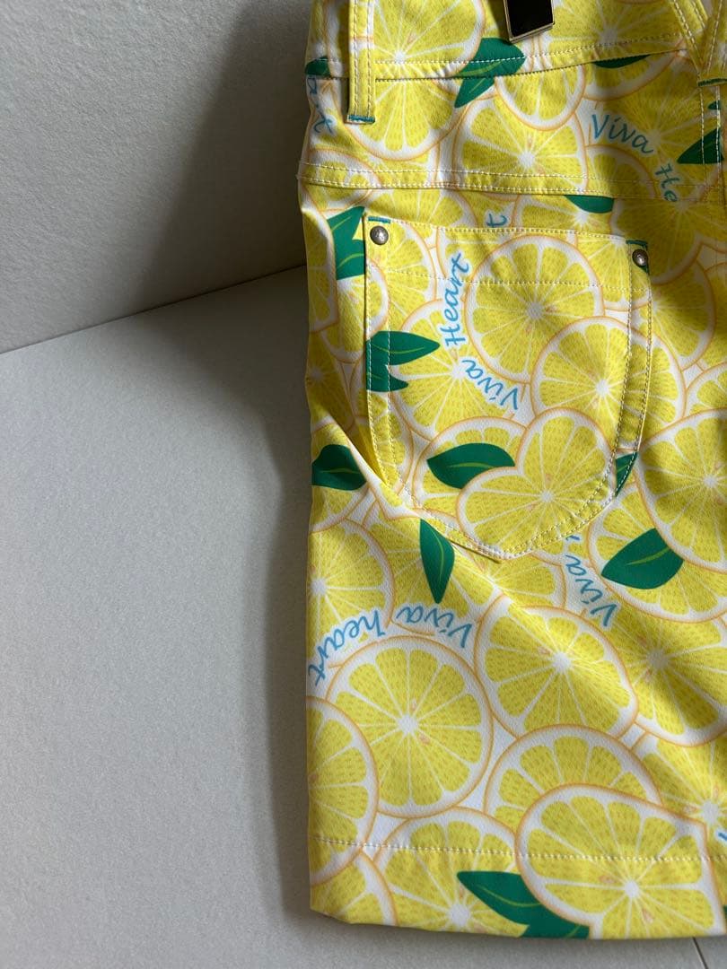 タグ付き】VIVA HEART ゴルフスカート レモン柄｜インナー付き 映え