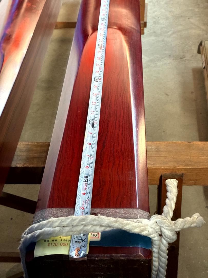 床柱　紫檀　5.5寸（16.5ｃｍ）