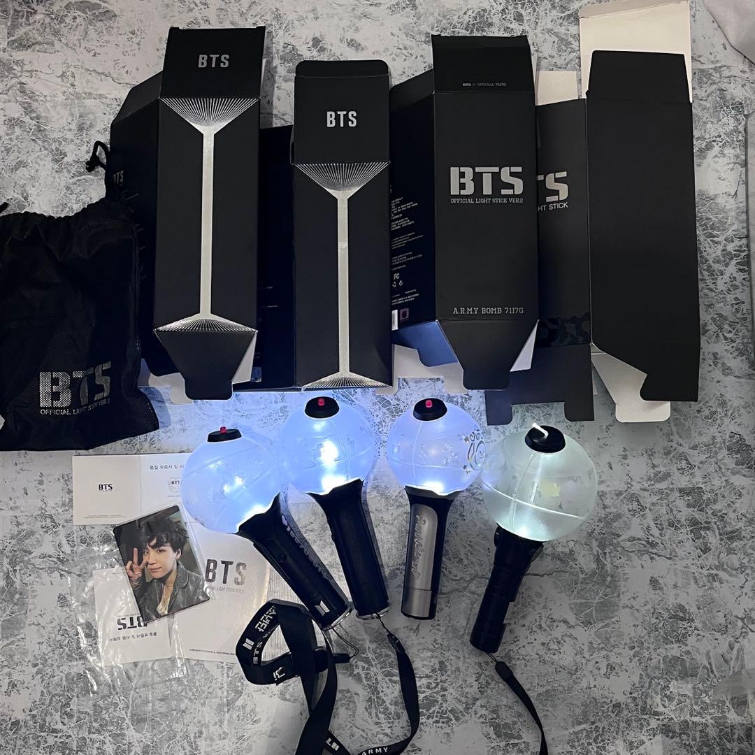 アミボム　BTS ペンライト 防弾少年団 おまけ付き 防弾少年団(BTS) - 公式 BTS 防彈少年團 アミボム ペンライト finger
