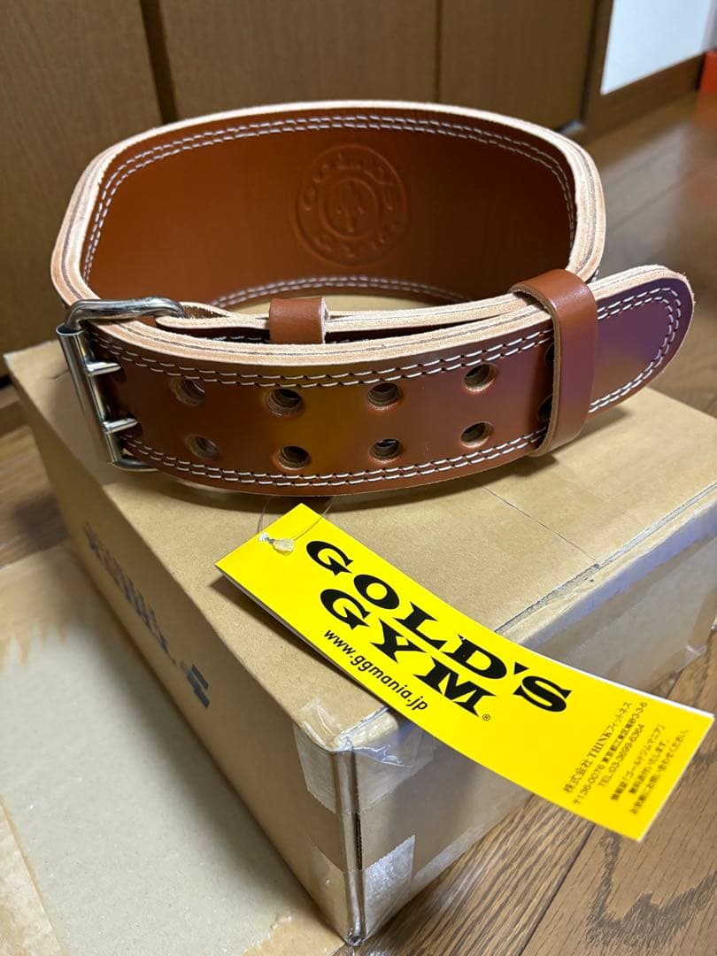 新品未使用】ゴールドジムプロレザーベルト - メルカリ