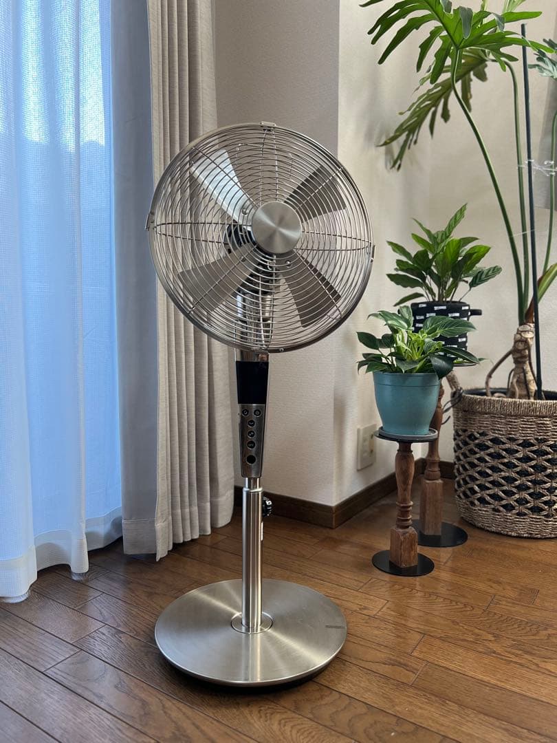 【希少】DCモーター　メタルハイリビング扇風機　ヴィンテージ 扇風機 サーキュレーター リビングファン タイマー付き シルバー